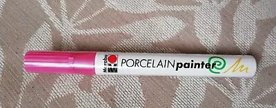 Sealed  Metallic Pink  Marabu Porcelain Painter Paint Pen 1-2mm Nib China Glass • £2.45