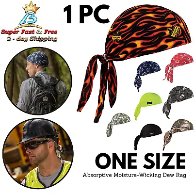 $10.23 • Buy Quick-Dry SKULL CAP Du Rag Head Wrap Motorcycle Biker Do Doo Bandana Tie Cap Hat