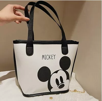 Disneyland Lady Woman Mickey Mouse Canvas Shoulder Casual Bag Handbag • $15.50