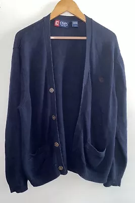 CHAPS Classic Navy Button Up Cardigan Size Large • $20