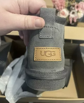 Ultra Mini Ugg Boots Size Uk 5 Grey • £45