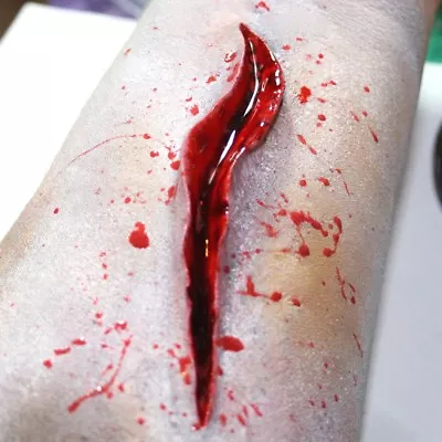 Slit Cut Slash Stab Wound! #4 Deep Detailed Latex Fake Scar UK Costume Halloween • £5.50