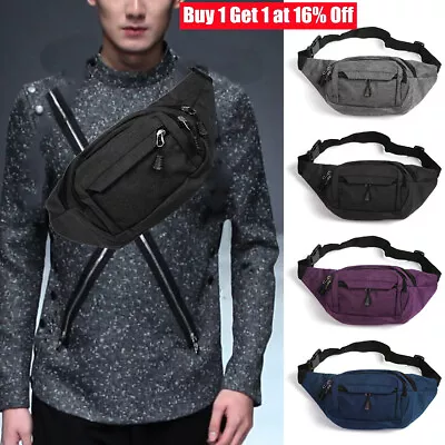 £4.63 • Buy Unisex Waist Bum Bag Men Women Fanny Pack Holiday Travel Money Belt Pouch Wallet