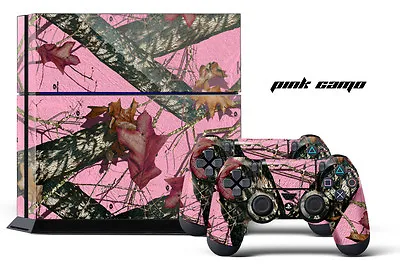 $23 • Buy Designer Skin For PS4 Playstation 4 Console System + Controller Skinz PINK CAMO