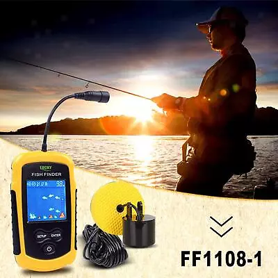 Depth Sounder Portable Rechargeable Fishfinder Locator 100M Depth Sonar Sensor • $95.19