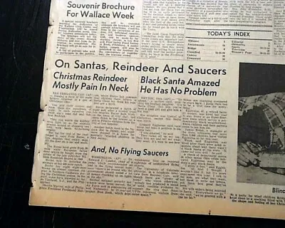 UFOs Project Blue Book Sudy ENDS Flying Saucers DISCS & Tiny Tim 1969 Newspaper  • $42
