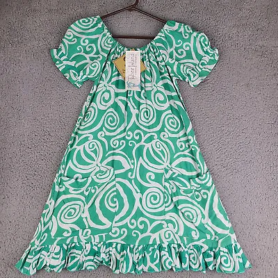 Tybee Island Clothing Company Dress Womens Small Green Cruise Resortwear Flowy • $15