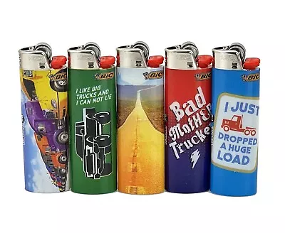 5x Large BIC Lighter Multicolours And Designs • $9.97