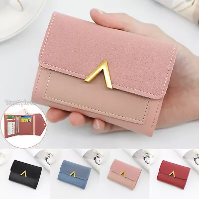 Women Short Small Money Purses Wallet Ladies Leather Folding Cash Card Holder UK • £5.49