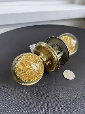 Weiser/Ruth Richmond  Lucite Doorknob Gold Flakes Mid-Century 1960s • $165
