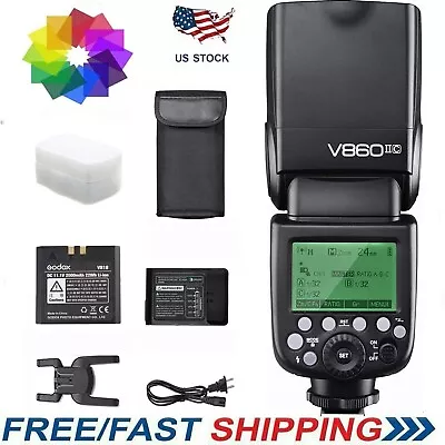 $179 • Buy Godox V860II-C Camera Flash For Canon Flash Speedlite Speedlight Light 2.4G HSS