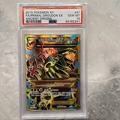 PSA 10 Primal Groudon EX 97/98 Full Art - XY Ancient Origins - Pokemon Cards TCG • $700