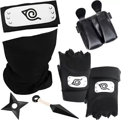 Naruto Cosplay Toy Headband Kunai Shuriken Anime Gloves Props NEW • £12.53