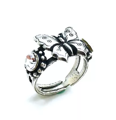 Mariana Ring Butterfly & Clear Swarovski Crystals On A Clear Day Inspiration ... • $61