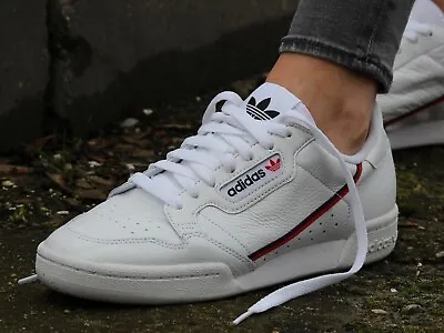 £53.99 • Buy Adidas Continental 80 Trainers White/red/navy G27706 Uk Size:8 Brand New In Box