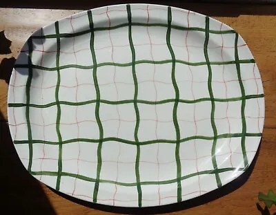 Vintage  Midwinter Stylecraft 14x11 Serving  PLATE Homeweave Green   096 G • £15