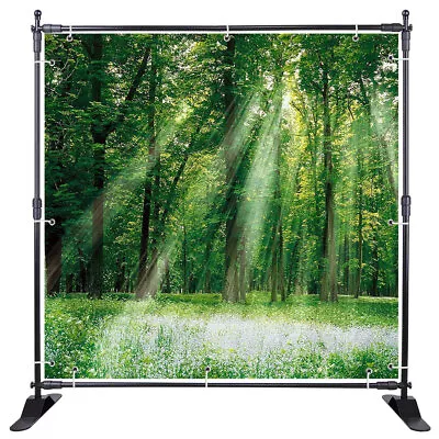 InstaHibit 8x8'' Banner Stand Adjustable Backdrop Commercial Trade Show Display • $67.41