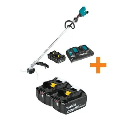 Makita String Trimmer Kit 18V X2 (36V) Brushless W/ (4) 5 Ah Batteries + Charger • $963.83