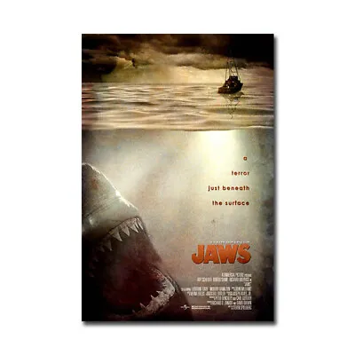 Jaws Classic Movie Poster Film Art HD Print Wall Decoration Picture 24x36 Inch • $5.26