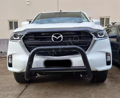 To Suit Mazda BT-50 BT50 2020+ With Nudge Bar 3  Black Steel Grille Guard • $287.10