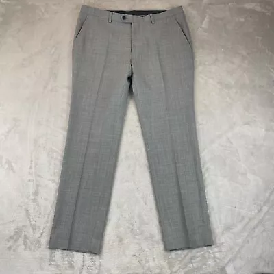 Indochino Dress Pants 36x31 Gray 100% Wool Trousers Straight Fit Designer • $37.52