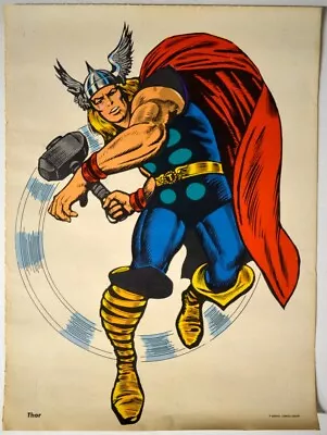 1966 MMMS Super Hero POSTER- MIGHTY THOR Marvel Personality Jack Kirby • $105.59