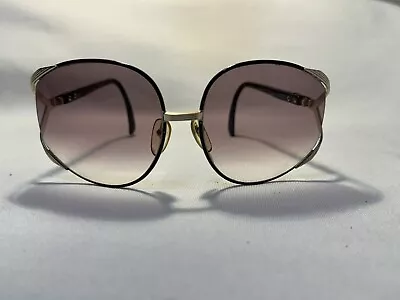 70's CHRISTIAN DIOR 2250 49 Sunglasses Black-Gold Metal Frame Made In Austria • $143