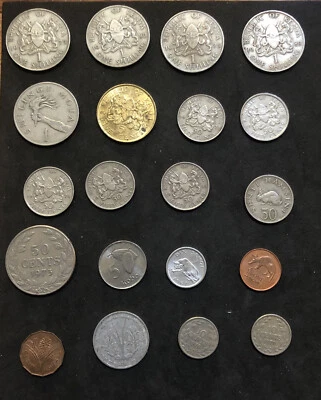 $26.95 • Buy 1963-1980 Lot Of  20 Africa Coins-Kenya,Tanzania,Liberia,Zambia,Congo,Swaziland