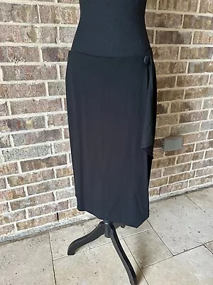 J. Jill Wearever Collection Stretchy Pencil Skirt Size Small NWT Black Button • $17.99