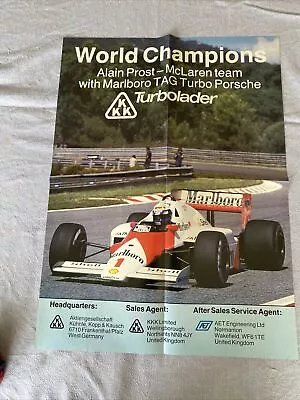 Poster Marlboro Mclaren Tag Porsche  MP4/2 Alain Prost F1 Champion 40 X 54 CM • £5