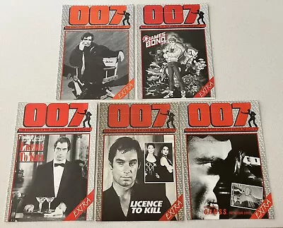 5 X 007 Newsletter James Bond Fan Club Magazines Extra - Issues 6 7 9 11 & 12 • £29.99