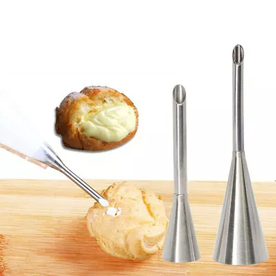 3Pcs Icing Piping Nozzles Cake Decorating Tool Cream Puff Nozzle Pastry Tips Kit • £5.66