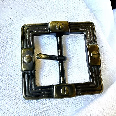 Square Metal Craft Belt Buckle Simple Design 2.25”x2.25” Fits 1.5” Belt VTG • $14.99