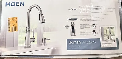 Moen 87162SRS Boman Pull Down Kitchen Faucet - Silver Perfect!! • $105