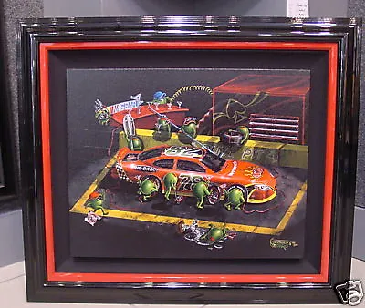 *Michael Godard- NASBAR 500 -Martini-NASCAR-Las Vegas-Martini-Racing-Art-FRAMED* • $2395