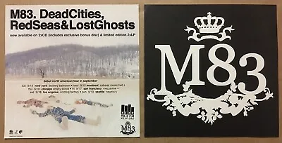 M83 Vintage 2004 DOUBLE SIDED TOUR PROMO POSTER FLAT For Dead CD NEVER DISPLAYED • $34.99