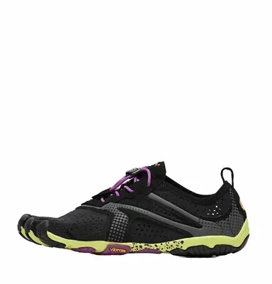 Vibram Shoes Women's Size 9.5-10 V-Run Running Black Yellow Purple FiveFingers • $105