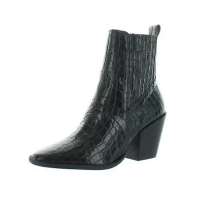 $19 • Buy Aqua Womens Star Patent Block Heel Ankle Boots Black 6 Medium (B M)