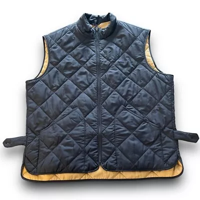 J Crew Authentic Outerwear Quilted Full Zip Vest Mens Size XL Blue • $24.99