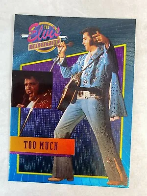 ELVIS PRESLEY River Group 1992 DUFEX Chase Card (Blank Back) TOO MUCH • $6.50