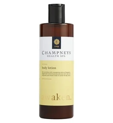 Champneys Health Spa Body Lotion   Awaken - 350ml -energising Essentail Oils New • £8