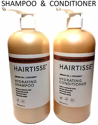 Hairtisse - ARGAN OIL + COCONUT - Hydrating SHAMPOO & CONDITIONER Set - 33.8 Oz • $46.65