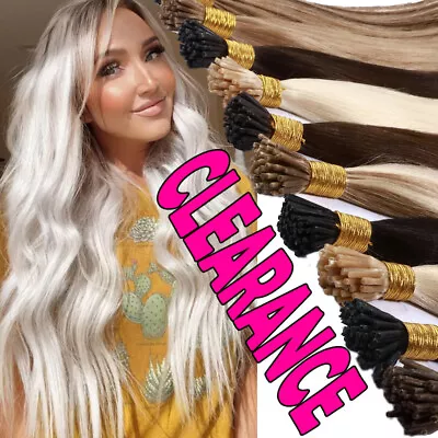 CLEARANCE I Tip Stick Tip Thick 1g Deluxe Real Remy Human Hair Extensions Blonde • $34.96