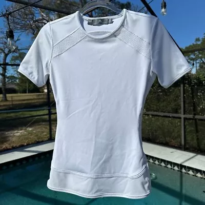 Adidas Stella McCartney PARLEY White Short Sleeve Top Women's Size S • $24.99