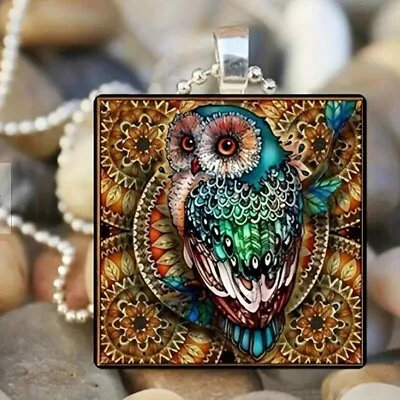 Colorful Owl Shape Pendant Necklace Vintage Neck Fashion Jewelry Gift Men Women • $12.98