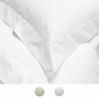 Egyptian Cotton 400 Thread Count Oxford Pillow Cases White Pair • £8.95