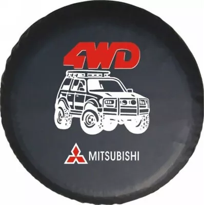 32  33  For Mitsubishi 4WD Spare Wheel Tire Covers Black Vinyl Dust Protector • $30.88