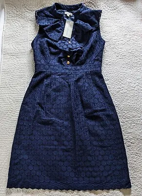 Shoshanna Navy Lace Sleeveless Dress NWT  Size 8 (fits Like 4) Made In USA • $80