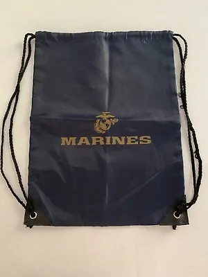 Marines Nylon Backpack /Drawstring/Cinch Sack/Blue • $9