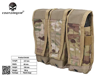 Emerson CP Style Flap Triple Magazine Pouch Combat Tactical Molle MAG Pouch • $38.95